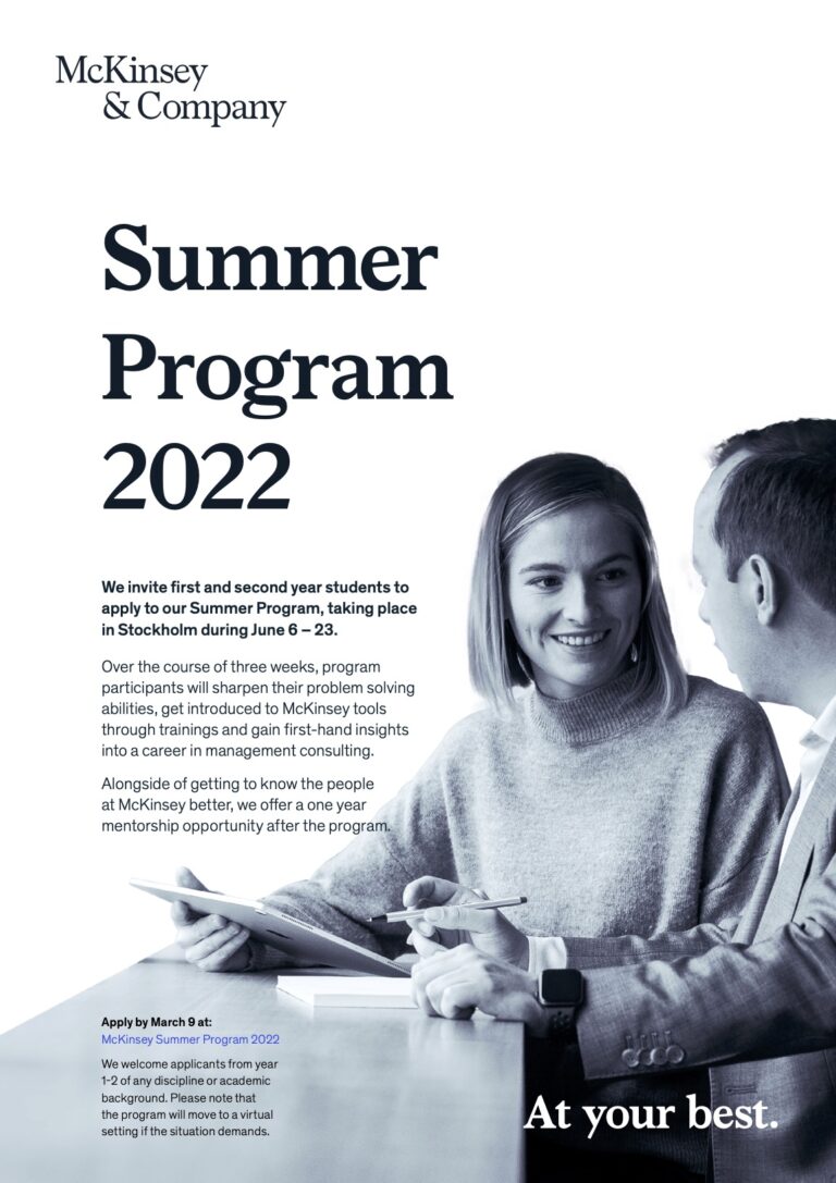 McKinsey Summer Program 2022 FARM